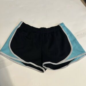 Women’s Large Black Light Sky Blue Athletic Shorts